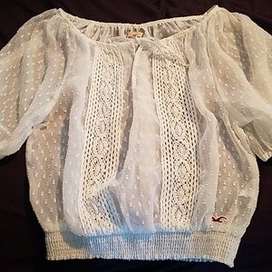 Hollister White Blouse Size Small